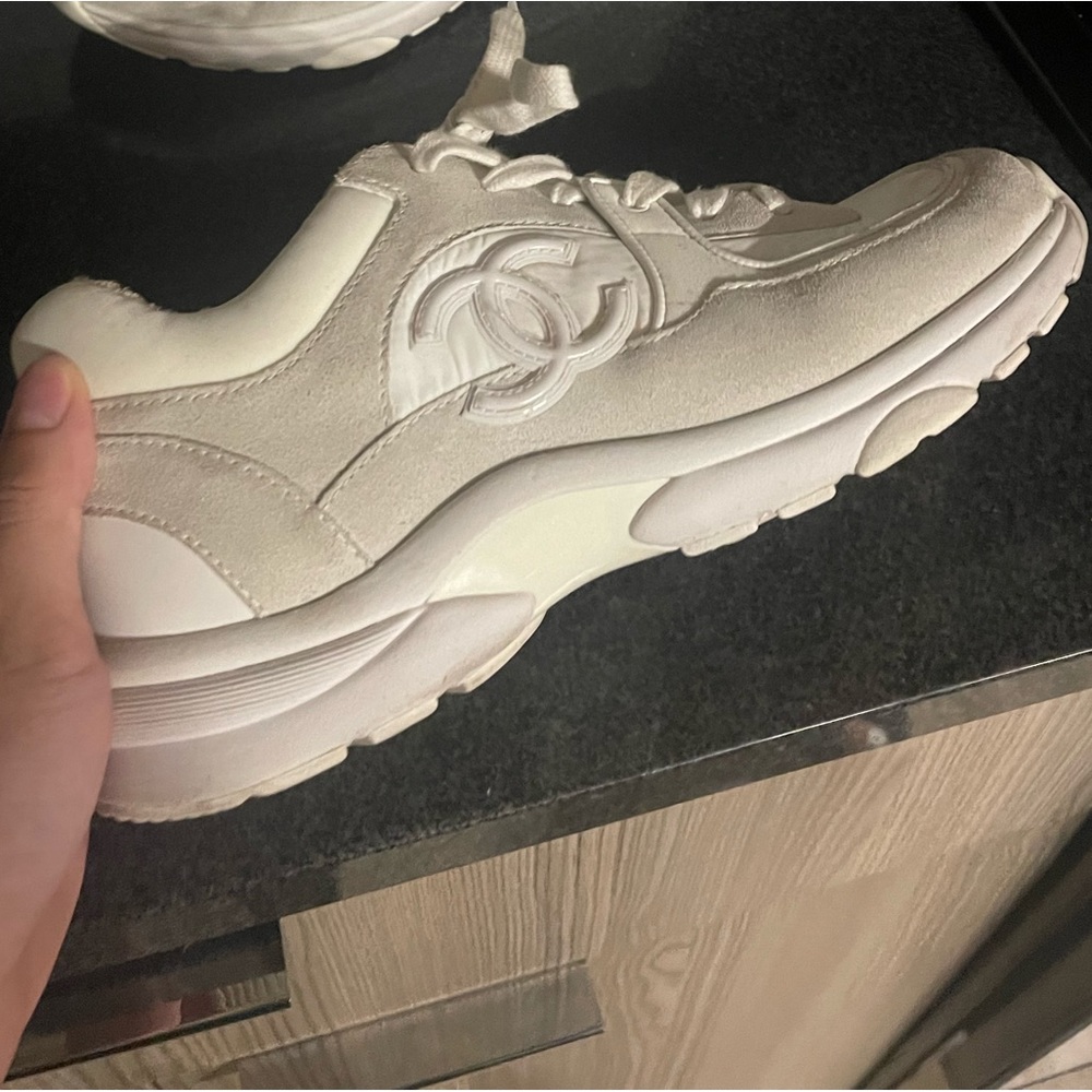 Chanel white trainers size 39 women